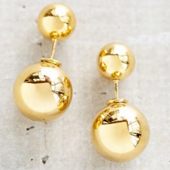 Jewelry - Doubled Sided Big Gold Ball Earrings